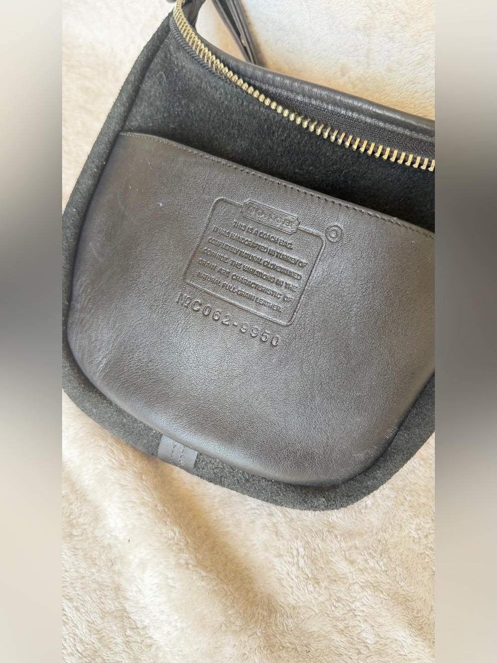 Vintage Coach Black Leather Janice Legacy Crossbody Bag Hobo 9950 Nickel HW - Picture 13 of 16